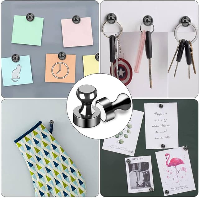 Detalle 2 de FINDMAG Black Fridge Magnets 24 Pack