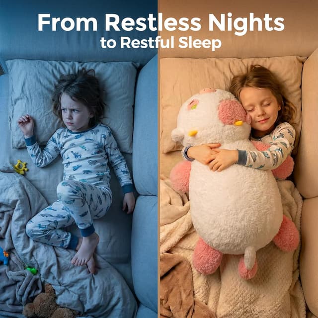 Detalle de Mewaii Weighted Stuffed Animal Plush Weighted Strawberry Cow (23 inch)