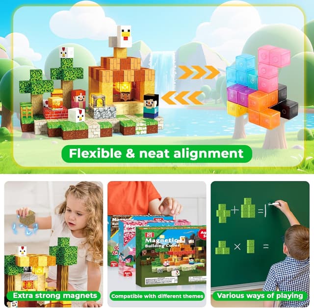 Thumbnail 5 de ToyUnited Magnetic Blocks 200PCS magnetic building set 🧩