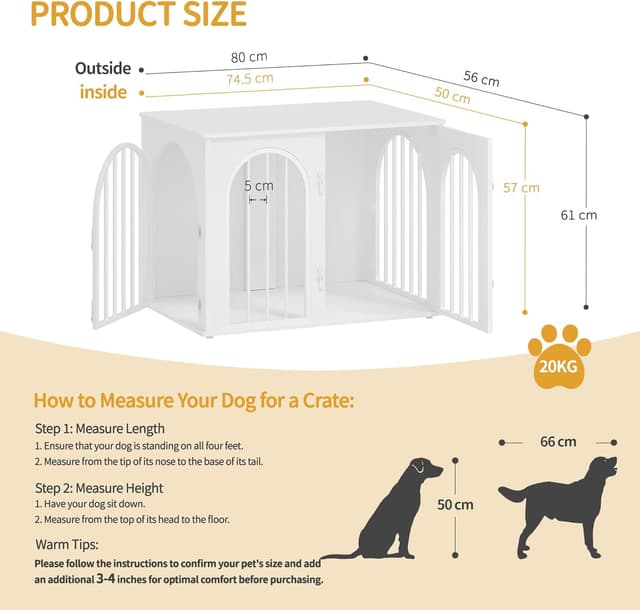 Detalle 2 de Hzuaneri Hundekäfig 80 cm mit 3 Türen