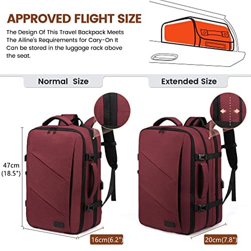 Detalle 2 de LOVEVOOK Mochila Expandible de Viaje ✈️ para Portátil 15,6"