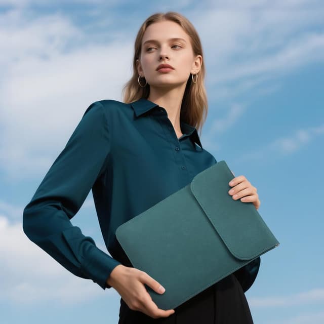 Thumbnail 6 de HYZUO 13 Inch laptop sleeve in dark green for MacBook Air/Pro, iPad Pro & Surface Pro