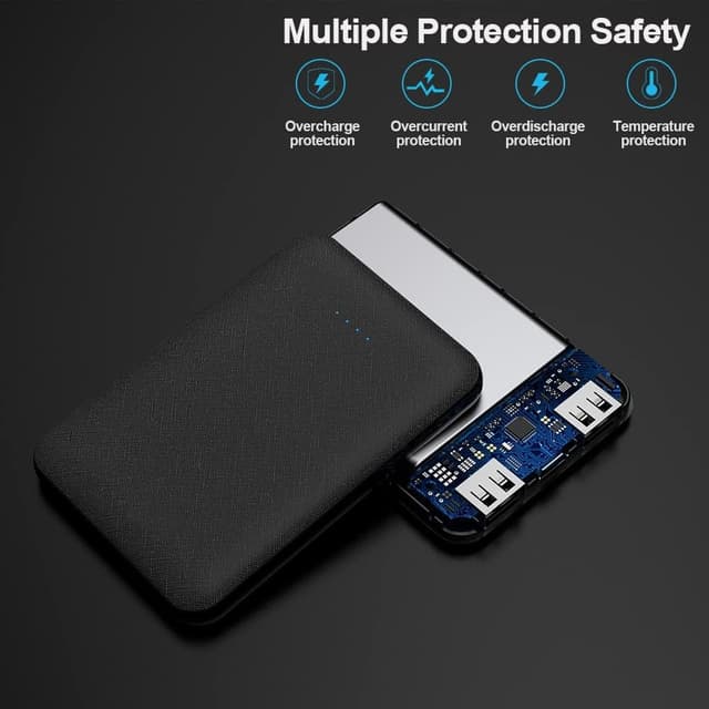 Detalle de EUARY Power Bank 5000 mAh batteria esterna portatile nero