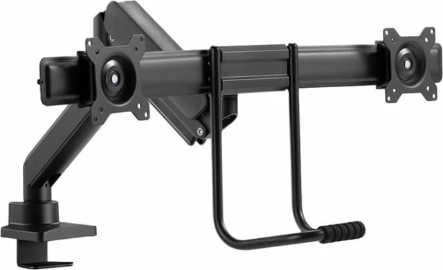 Detalle de Neomounts NEXT Core DS75-450BL2 Crossbar Gasfeder Monitorhalterung für zwei Monitore (schwarz)