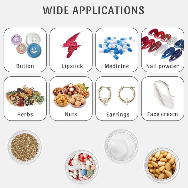 Detalle de SHiZAK 30 Pack Empty Sample Pots (15g/15ml) Plastic Travel Cosmetic Containers in Black