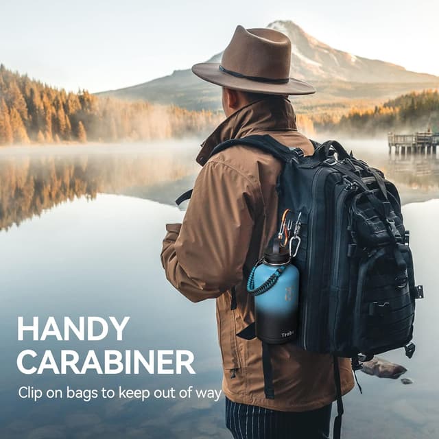 Thumbnail 6 de Trebo 64oz Vacuum Insulated Water Bottle with Paracord Handle (Indigo/Black)