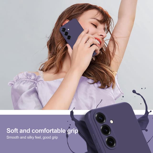 Thumbnail 6 de Btstring Hülle für Samsung Galaxy S25 Plus – Silikon-Case mit weichem Mikrofaserfutter (lila)