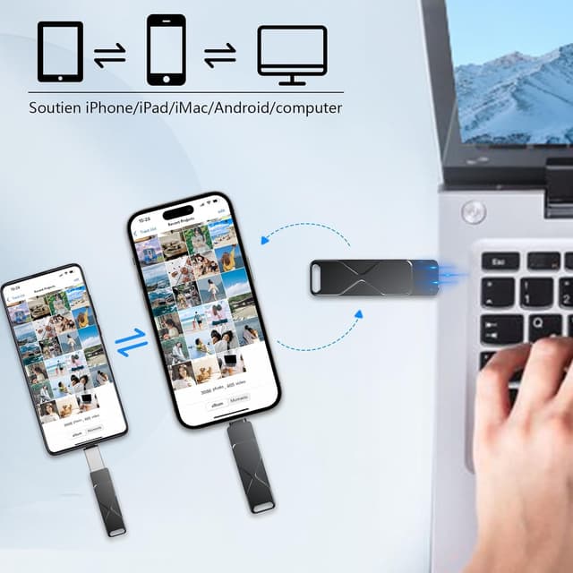 Detalle de Tenggya Lightning 3 in 1 USB 256 GB