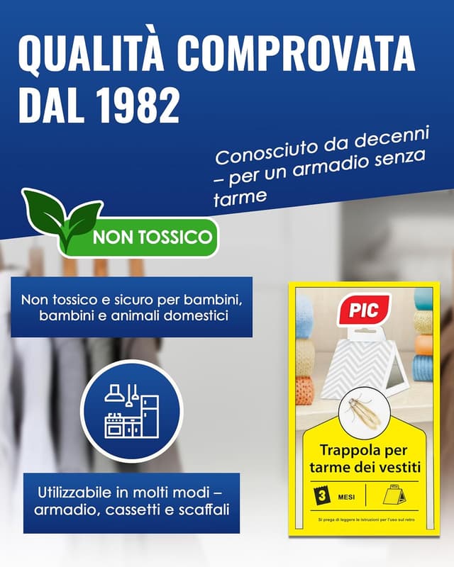 Thumbnail 6 de PIC Trappola ai feromoni anti tarme per vestiti
