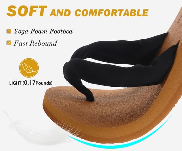 Thumbnail 2 de KuaiLu Flip Flops Arch Support Sandals