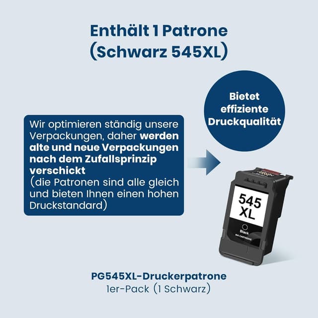 Thumbnail 1 de 545XL Schwarz Patronen kompatibel 400 Seiten