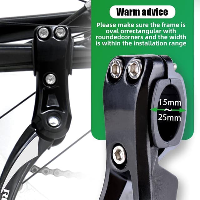 Detalle de RBRL New Alloy Adjustable Rear Side Non-Slip Bike Kickstand (24–29 inch bikes)