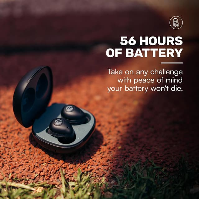 Detalle de Raycon Fitness Bluetooth True Wireless Earbuds (Blue) with Built-in Mic, IPX 7 and up to 54 hours