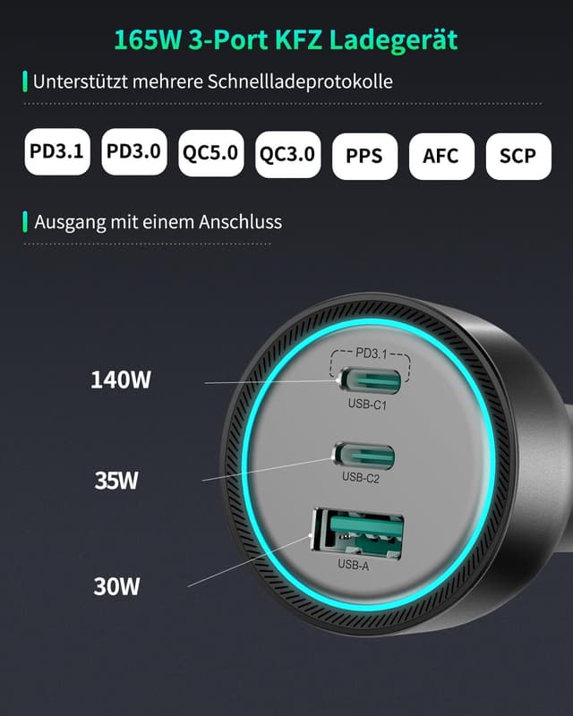 Thumbnail 2 de Rocoren Zigarettenanzünder USB C 165W