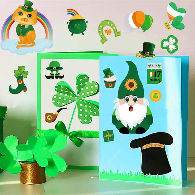 Thumbnail 5 de 48 Sheets St. Patrick's Day Stickers DIY Pack