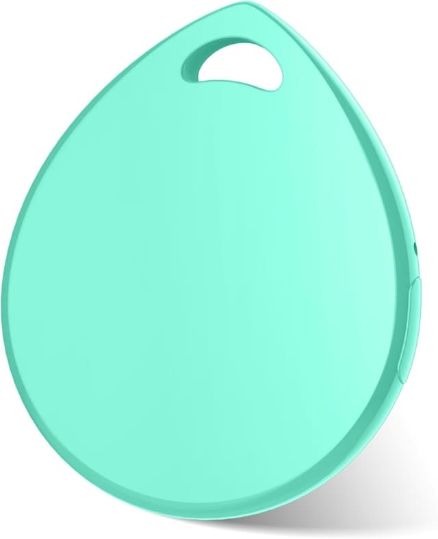 Detalle de QCOQ Air Tags 4 pezzi Ciano menta con Bluetooth 5.3 e batteria sostituibile per Cerca (solo iOS)