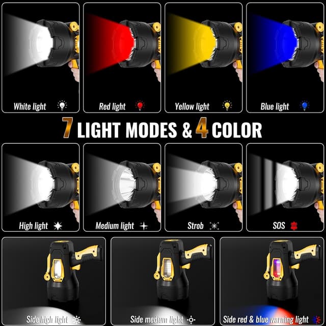 Thumbnail 4 de Rechargeable Spotlight 10000mAh handheld spotlight