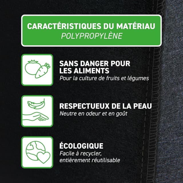 Detalle de GardenMate 5X sacs à plantes 95L
