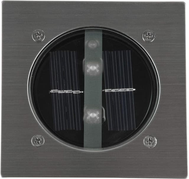 Detalle de Smartwares Carlo Boden-Einbaustrahler (solarbetrieben, Tag-/Nacht-Sensor) – silber