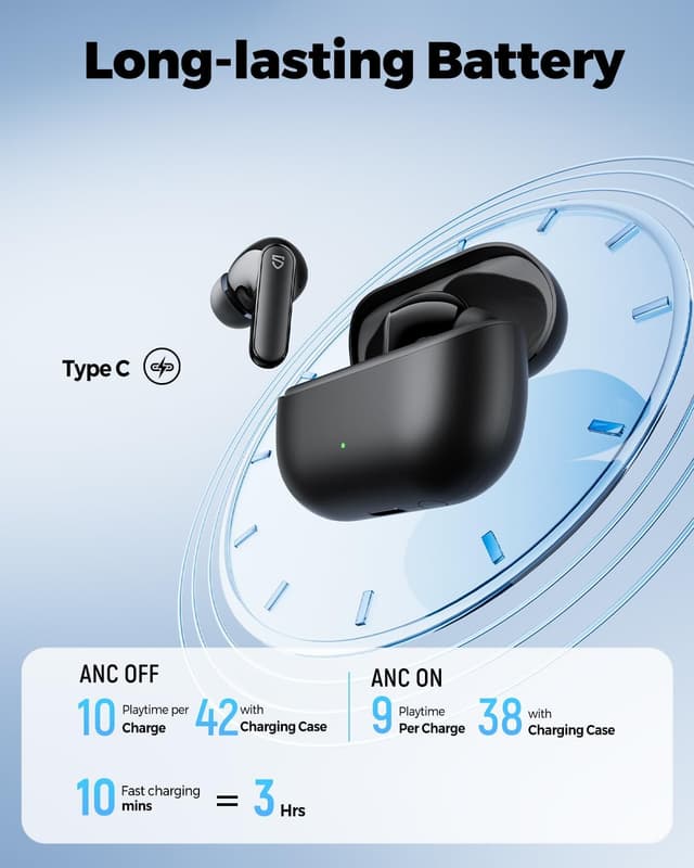 Detalle 2 de SoundPEATS Q3 Pro 42H ANC True Wireless Earbuds