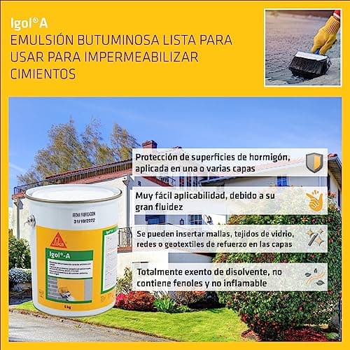 Detalle de SIKA Igol A emulsión butuminosa 5 kg 🧱