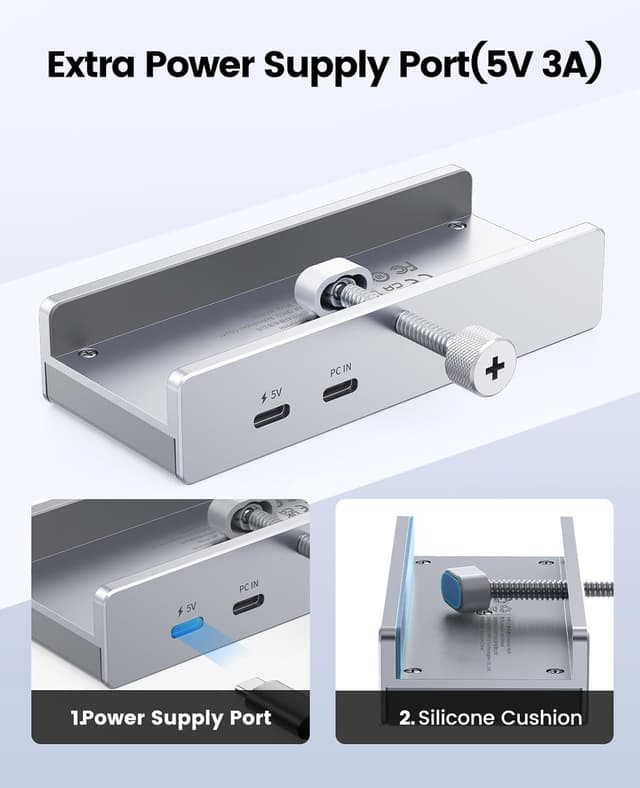 Detalle 2 de ORICO Hub USB 3.0 con 4 puertos y cable de 1m