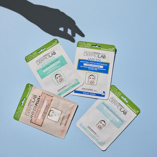 Detalle 2 de Dermolab Maschera Viso in Tessuto purificante in biocellulosa per pelli da miste a grasse