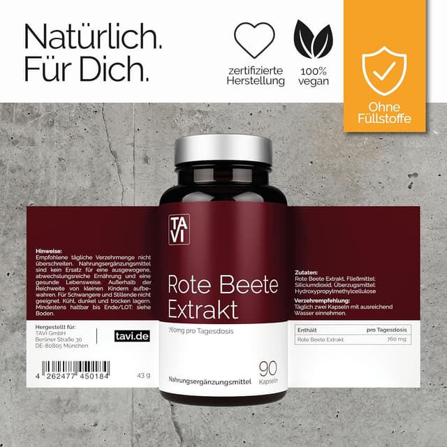 Thumbnail 5 de Rote Beete Extrakt 90 Kapseln hochdosiert