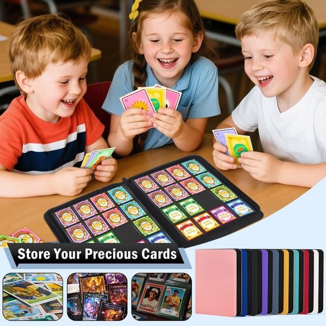 Thumbnail 6 de WITHYU 16 Taschen Sammelalbum für Karten (1024 Karten, Indigoblau) mit seitlichem Einschub und Reißverschluss