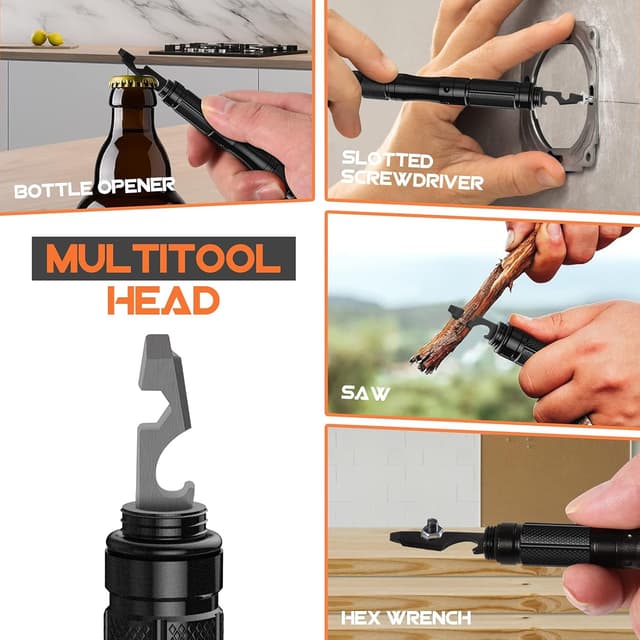 Detalle de BIIB 8 in 1 Multi Tool Pen with Compass for Men 📐