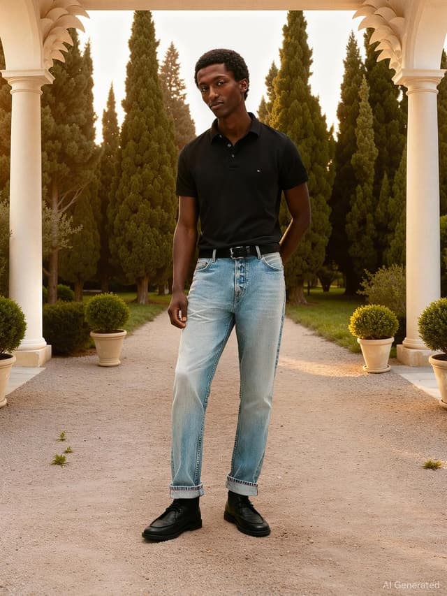 Thumbnail 3 de Tommy Hilfiger Polo 1985 Slim Fit Negro