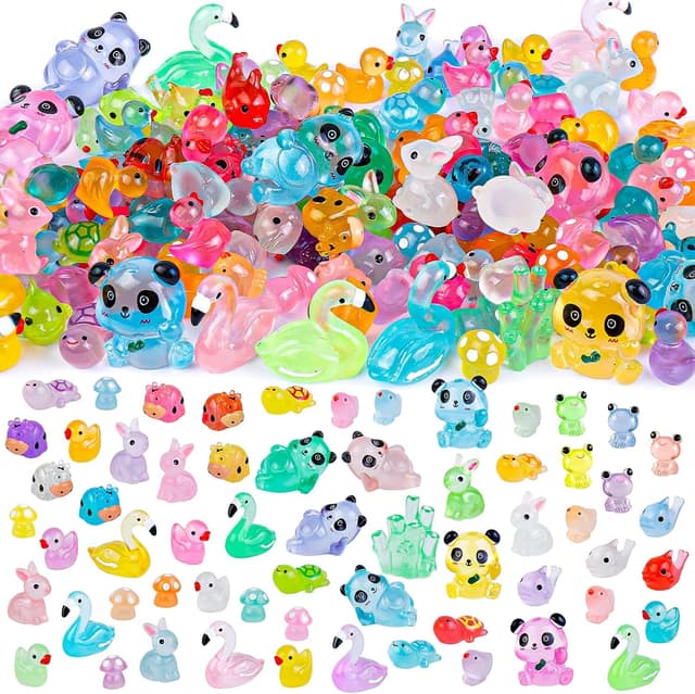 Detalle de gyoyede 150pcs Luminous Mini Resin Animals
