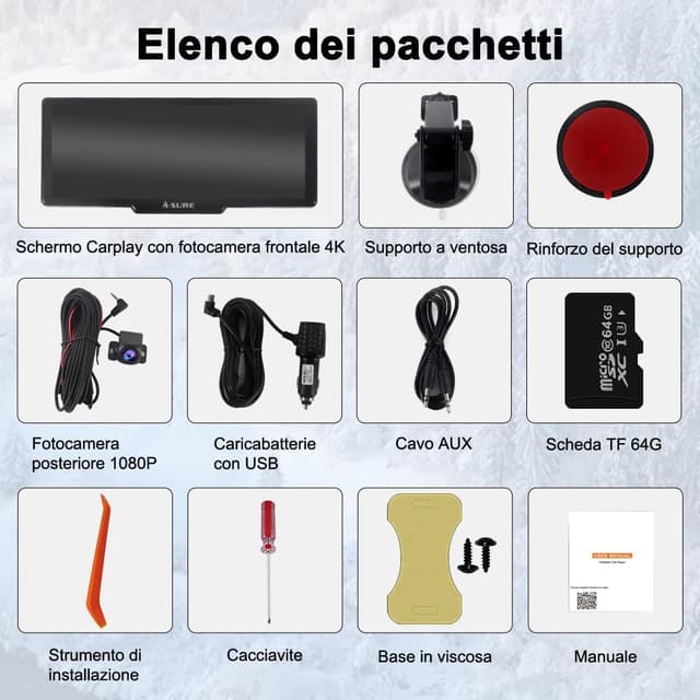 Thumbnail 6 de ACAVICA Schermo CarPlay 9,26 4K wireless