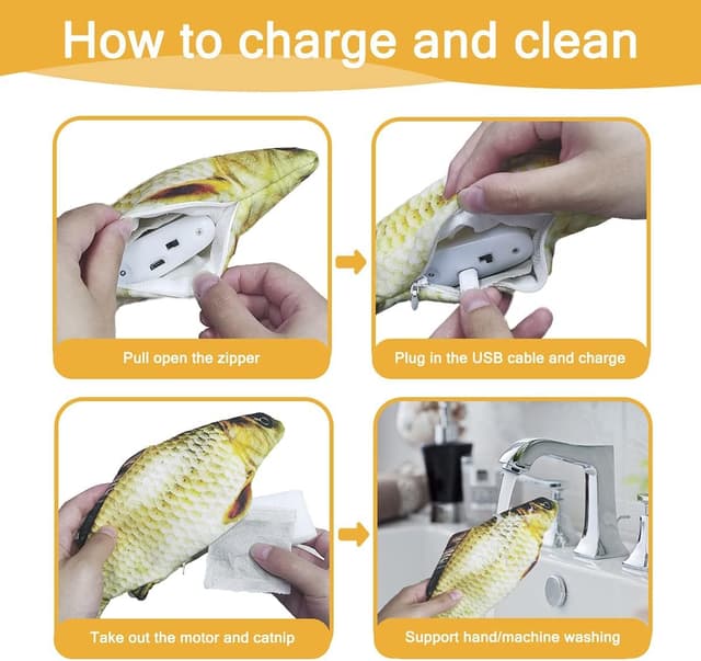 Thumbnail 4 de Nepfaivy Giocattolo Interattivo per Gatti Pesce 1 🔥📦🐟