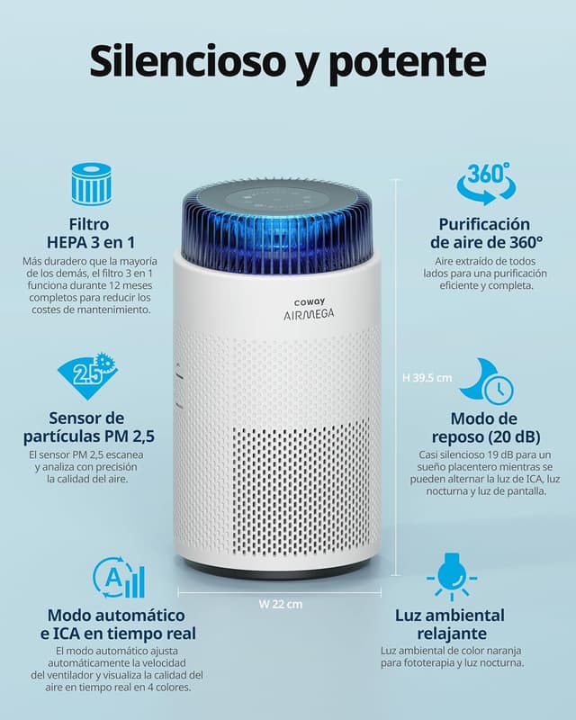 Thumbnail 1 de COWAY AIRMEGA 100 Purificador de aire 🌬️ con filtro HEPA