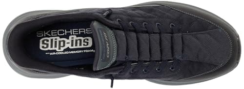 Detalle 2 de Skechers Tenis Contour Foam para Hombre en azul marino (talla 9.5 / 44 EU): comodidad ligera con sistema manos libres