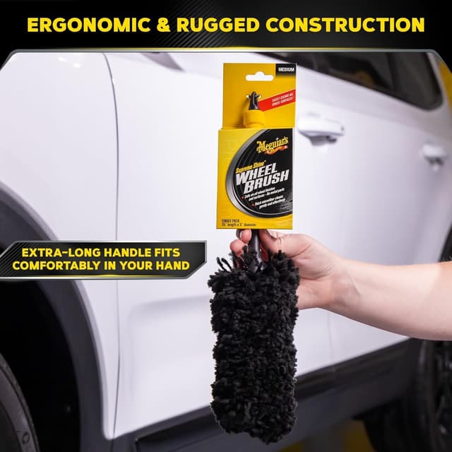 Detalle 2 de Meguiar’s X1902EU Supreme Microfibre Wheel Brush (Medium) for Safe Wheel Cleaning