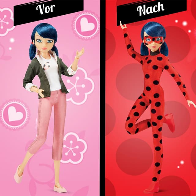 Detalle 2 de BANDAI Miraculous Marinette & Ladybug Puppe 26 cm