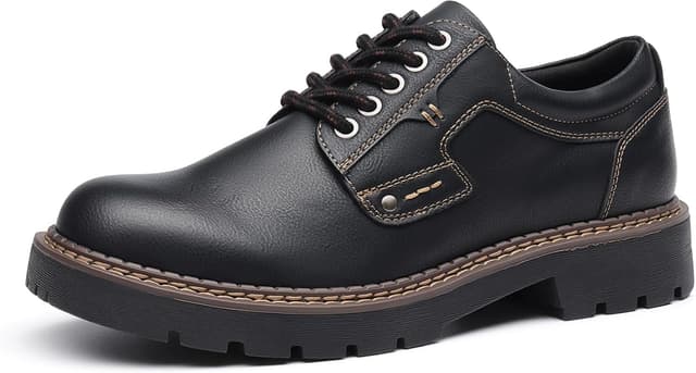 Detalle de Bruno Marc Oxford eleganti con lacci da uomo: comodi per ufficio e cerimonia