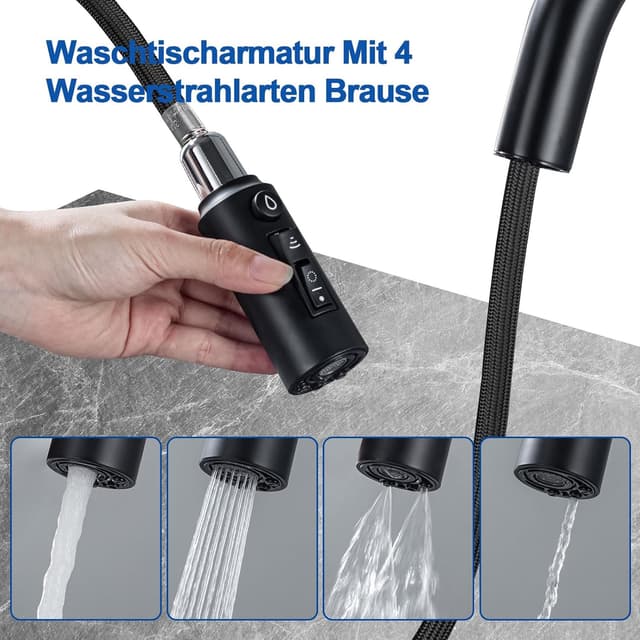 Detalle de LakeBayMZC rubinetto cucina 3 vie LED