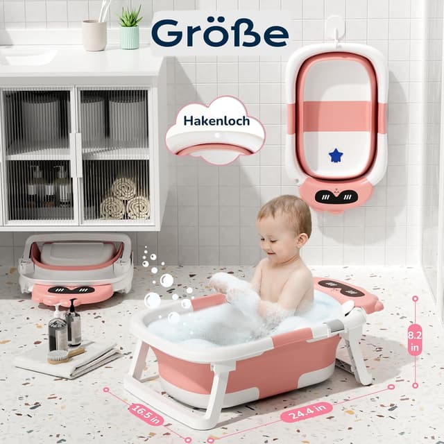 Thumbnail 2 de COOSEYA Baby Badewanne 0–18 Monate Rosa