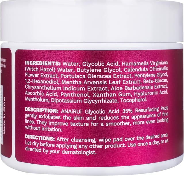 Thumbnail 6 de ANAi RUI Dischetti esfolianti all’acido glicolico 35% AHA Peeling Pad viso (80 pads)