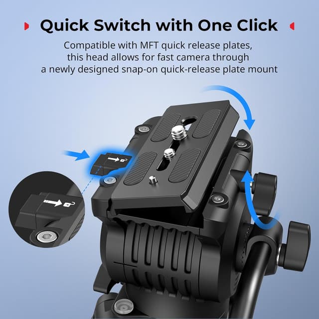 Thumbnail 6 de SMALLRIG AD-14 Heavy-Duty Videostativ (73"/186 cm) Aluminium, bis 8 kg, 3,1 kg Reisestativ