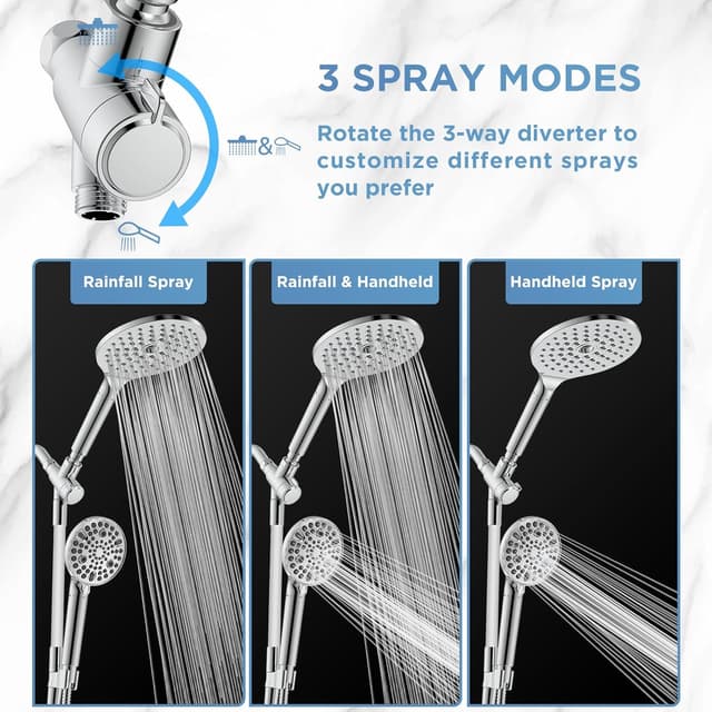 Thumbnail 3 de MakeFit Dual Filtered Rain Shower Head Combo