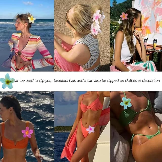 Thumbnail 6 de YeahBoom 8er Set Blumen-Haarspangen für Frauen – 3D-Haarklammern mit rutschfestem Kunststoff