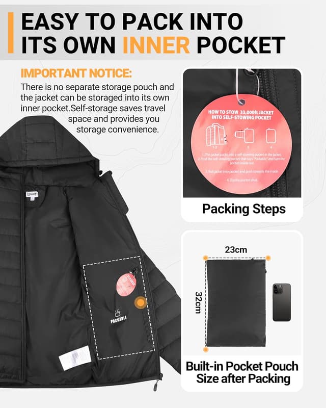 Thumbnail 3 de 33,000ft Women's Lightweight Puffer Jacket 33,000ft