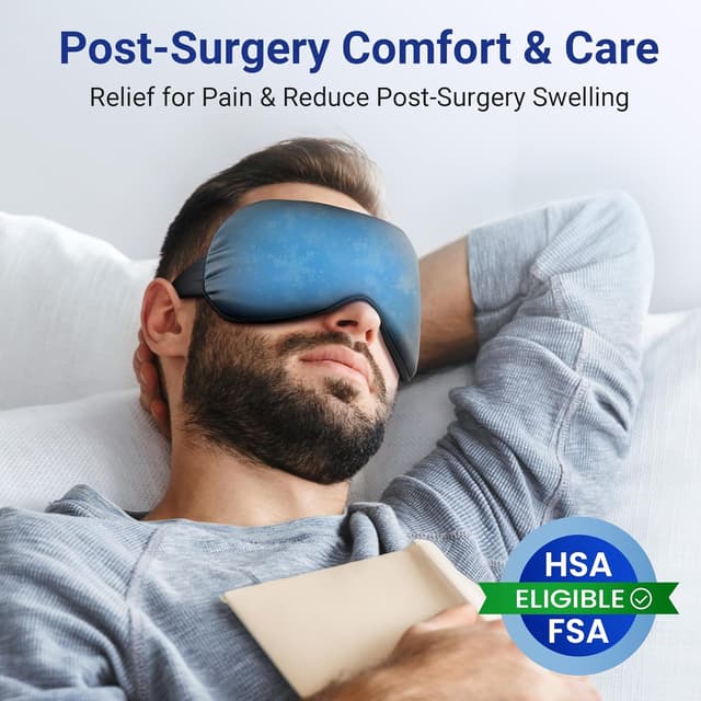 Detalle 2 de Cooling Eye Mask for Dark Circles & Puffiness (Cold Compress, Post-Surgery Relief) — FSA/HSA Eligible