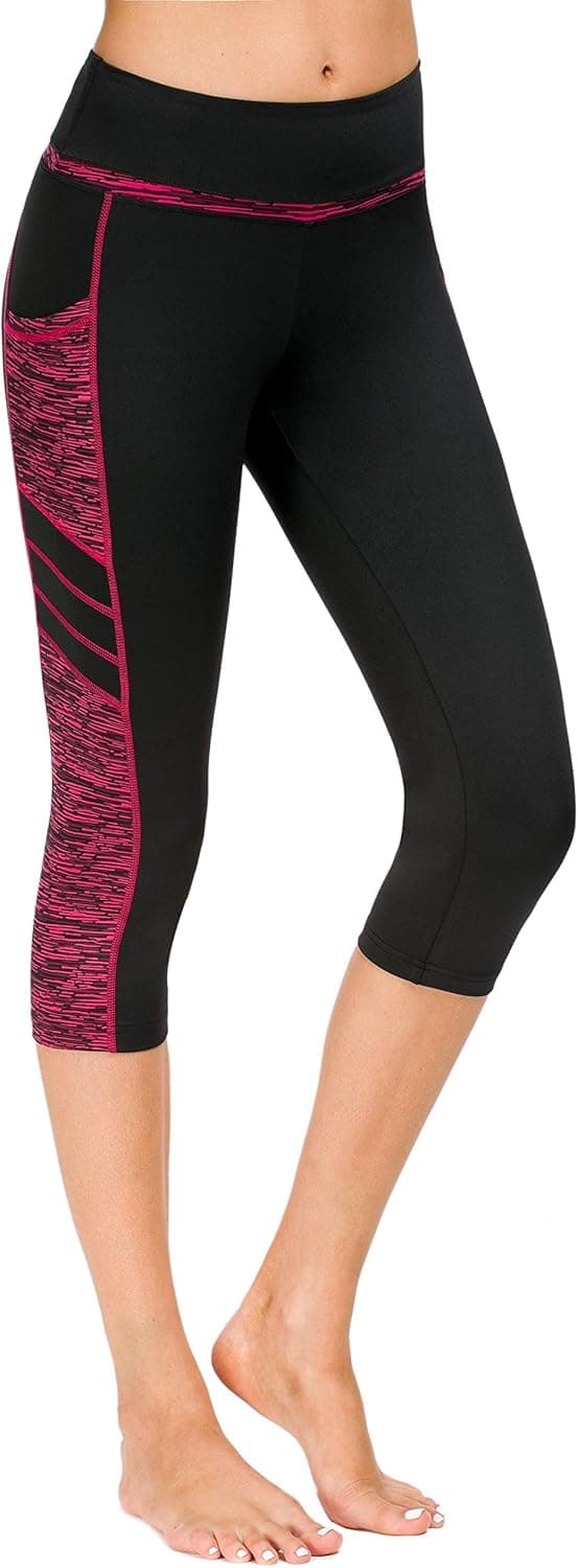 Detalle de Flatik Sport Leggings Damen mit Taschen – blickdichte 4-Wege-Dehnbarkeit für Fitness, Laufen & Yoga