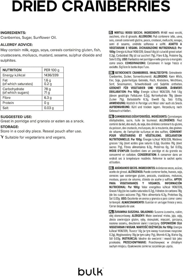 Thumbnail 1 de Getrocknete Cranberries 500 g 🍇