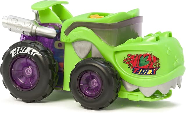 Detalle de T-Racers Mega Wheels T-Rex vehículo lanzador 1 piloto